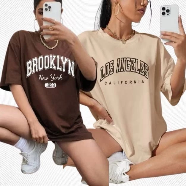 Kit 2 Camisetas Femininas Fitness e Casual 100% Algodão Look Academia e Dia a Dia Confortável — imagem 1