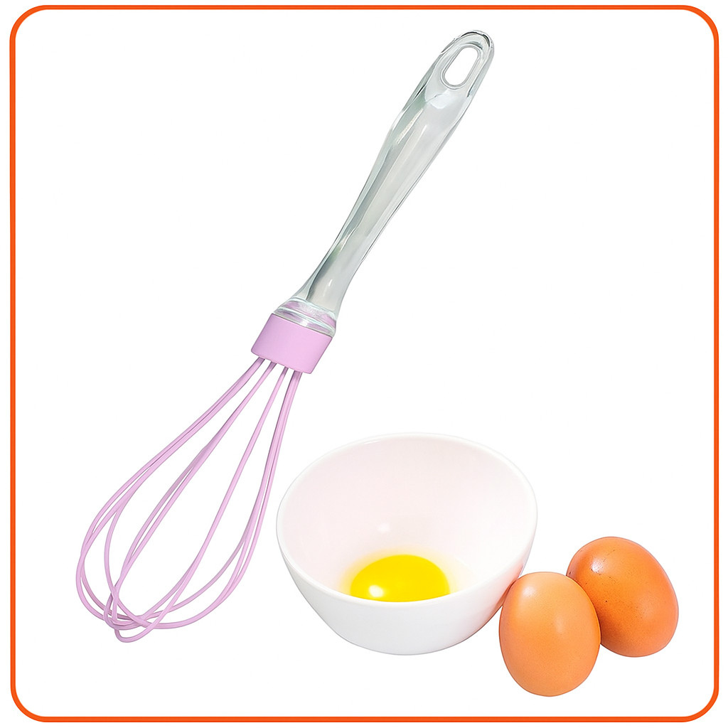Batedor de Claras com Haste de Silicone  – Utensílio de Cozinha
