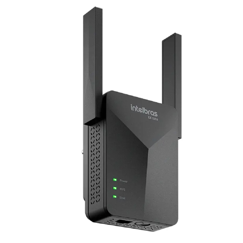 Intelbras Extensor Mesh EX 1500, Wi-Fi 6, 1500 Mbps e Cobertura de até 100m² - Preto