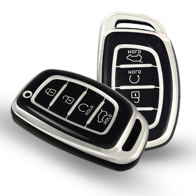 4 Botões Chave Inteligente Fob Caso Capa Para Hyundai Tucson Santa Fe Rena Sonata Elantra Creta Ix35 Ix45 I10 I30 I40 So em Oferta na Shopee