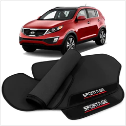 Jogo Tapete Emborrachado Sportage 2010 A 2015 3 Peças Preto