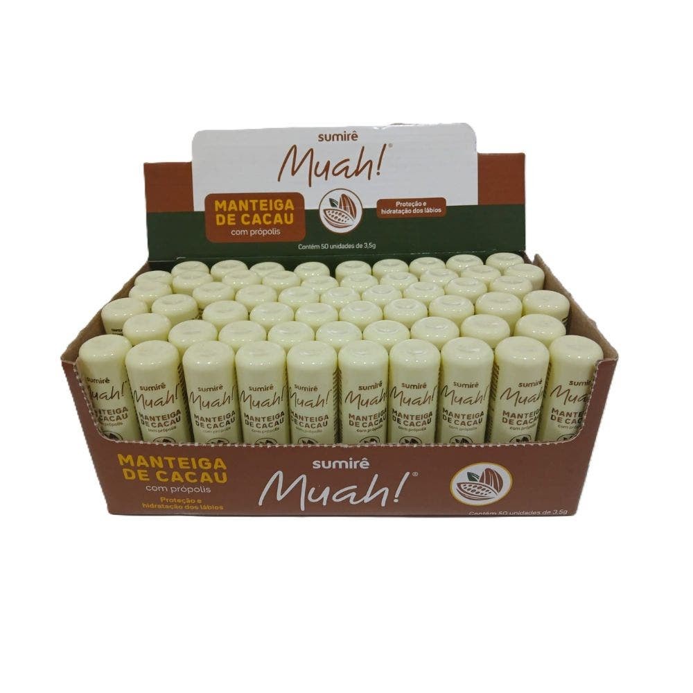 Manteiga De Cacau Muah! Com Propolis - Caixa C/50 em Oferta na Shopee