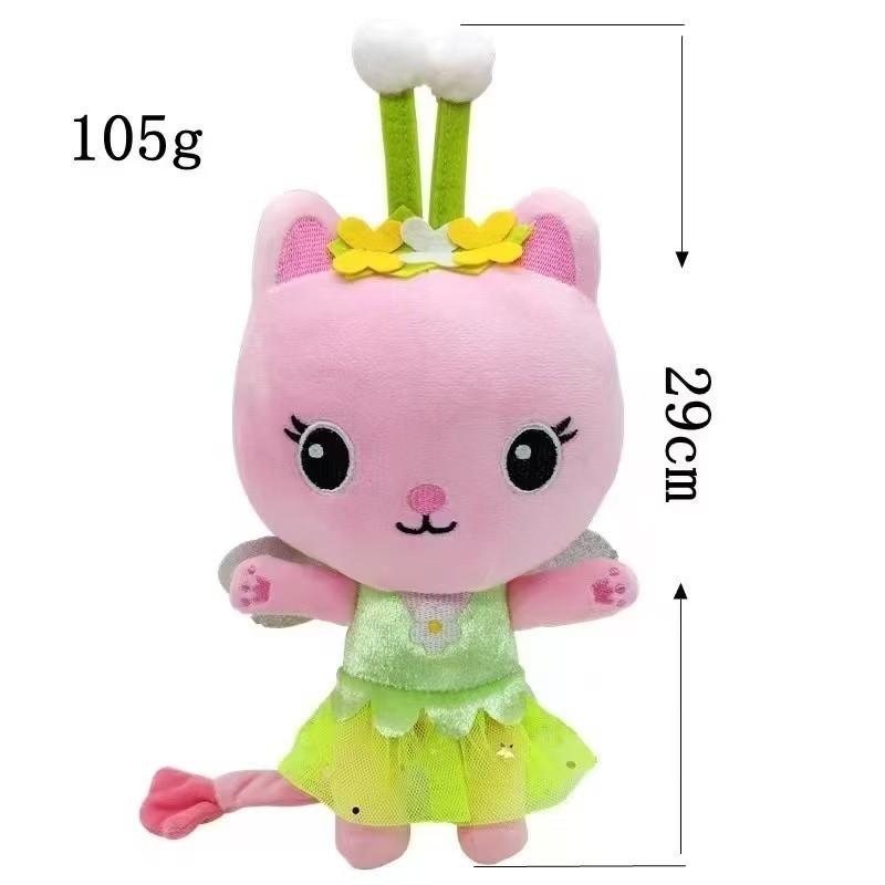 Pelúcias 27cm Gabby’s Dollhouse – Pandy Paws, Catnip e Almofagato | Importadas e Super Fofas