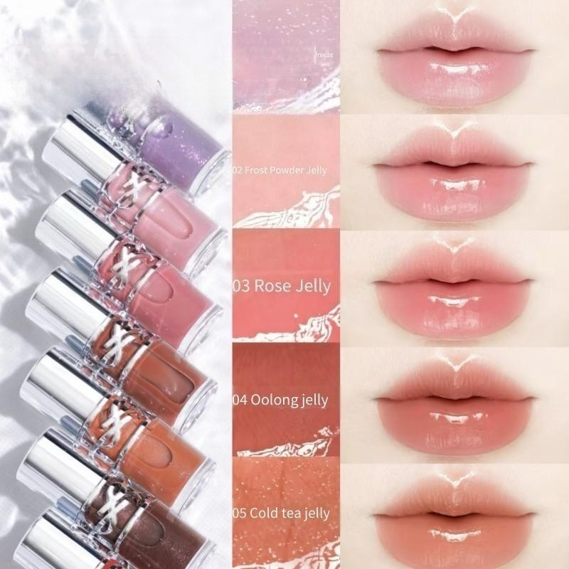 Sim-. S Lip Frozen Glaze Água Luz Espelho Gloss Hidratante Proteção Labial 6ml