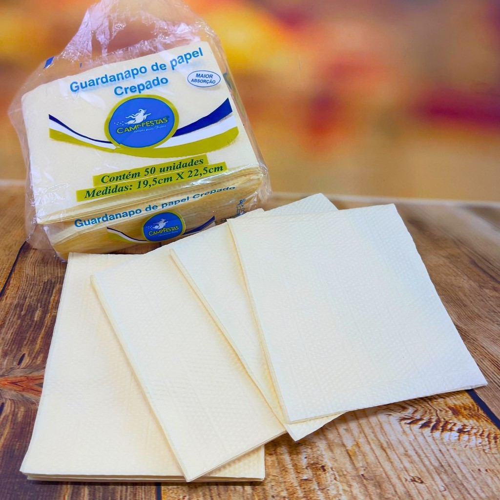 200 GUARDANAPOS CHAMPAGNE  FESTA 19,5 X 22,5 CAMPFESTA em Oferta na Shopee
