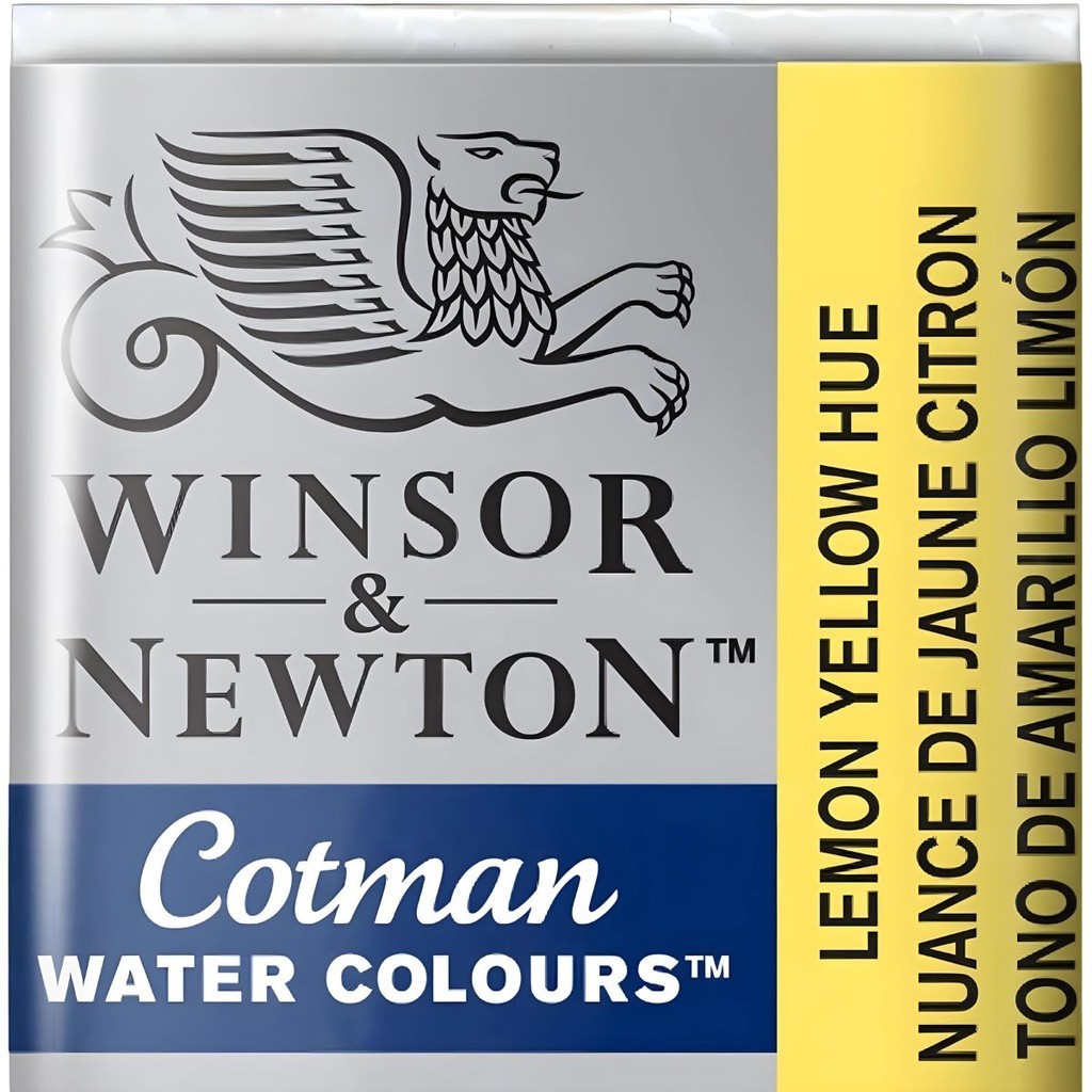 Tinta Aquarela Cotman Winsor& Newton Pastilha 346 Lemon Yellow Hue