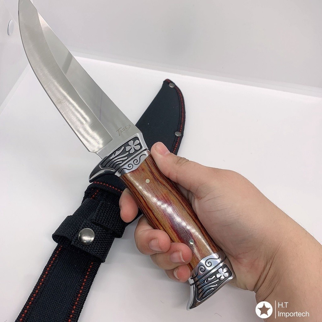 Faca Luxo Churrasco Pesca Caça Camping Lamina Aço Inox  1002