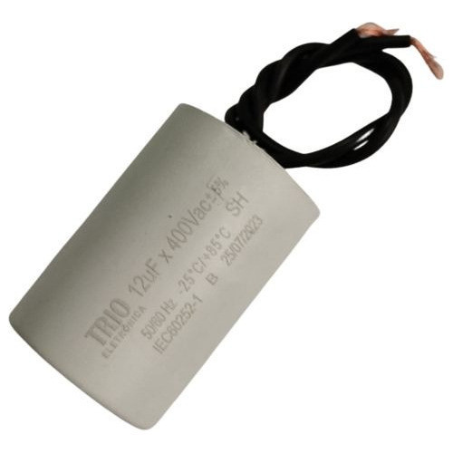 Capacitor 12uF 400V Permanente Motores 220V Portão Tanquinho Lavadoras