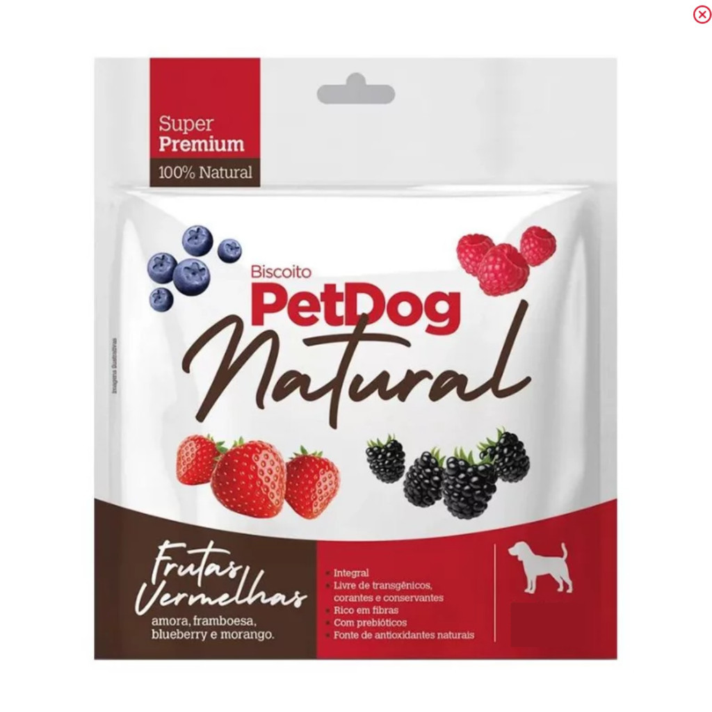 Biscoitos natural frutas vermelhas  400g Pet Dog