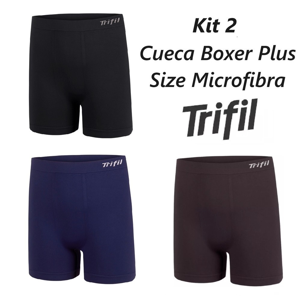 Kit 2 Cueca Boxer Plus Size Microfibra Trifil Ce4411
