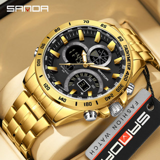 Sanda New Business Trend Men Workplace Watch Esportes Relógio Noturno À Prova D'água D'água SD3175-2 em Oferta na Shopee