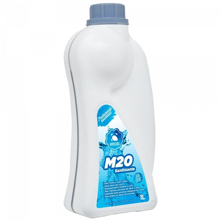 M20 Sanitizante 1L Maresias Tratamento Sem Cloro para Piscinas Spas Ofurôs e Banheiras