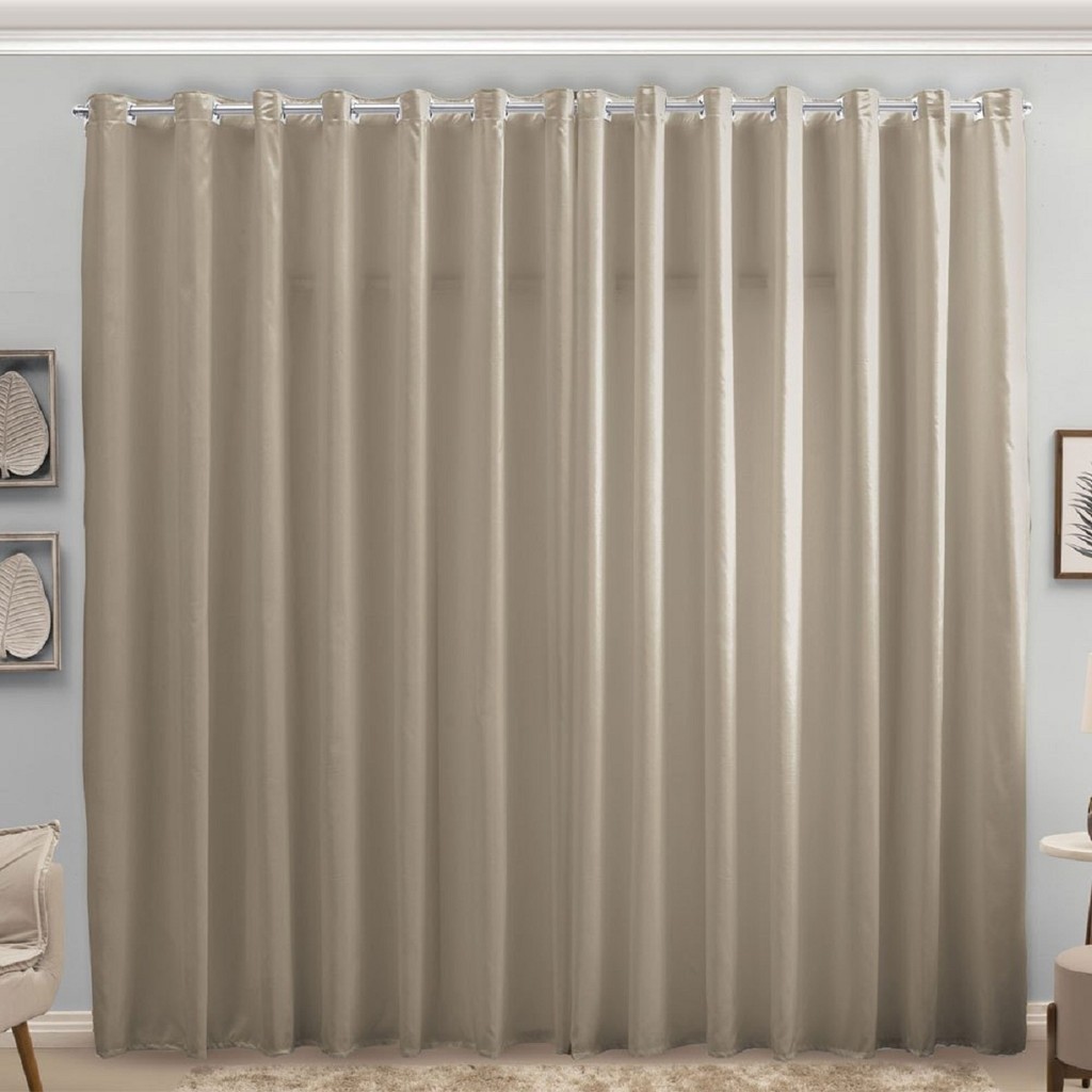 Cortina 3,00 x 2,80 Tecido Microfibra Para Sala Quarto Escritório Várias Cores em Oferta na Shopee