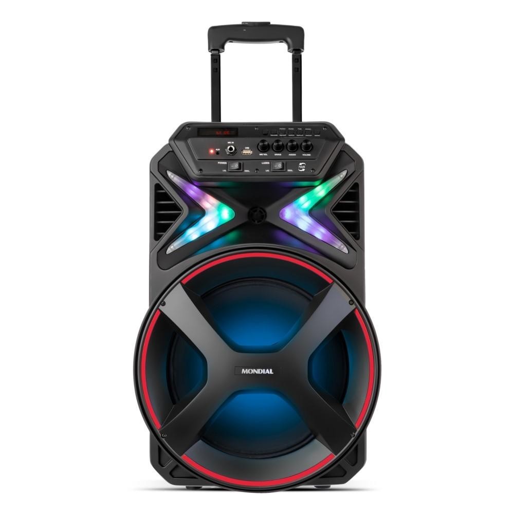 Caixa de Som Amplificada Mondial Connect Lights CM-400 400w Bivolt - Audio