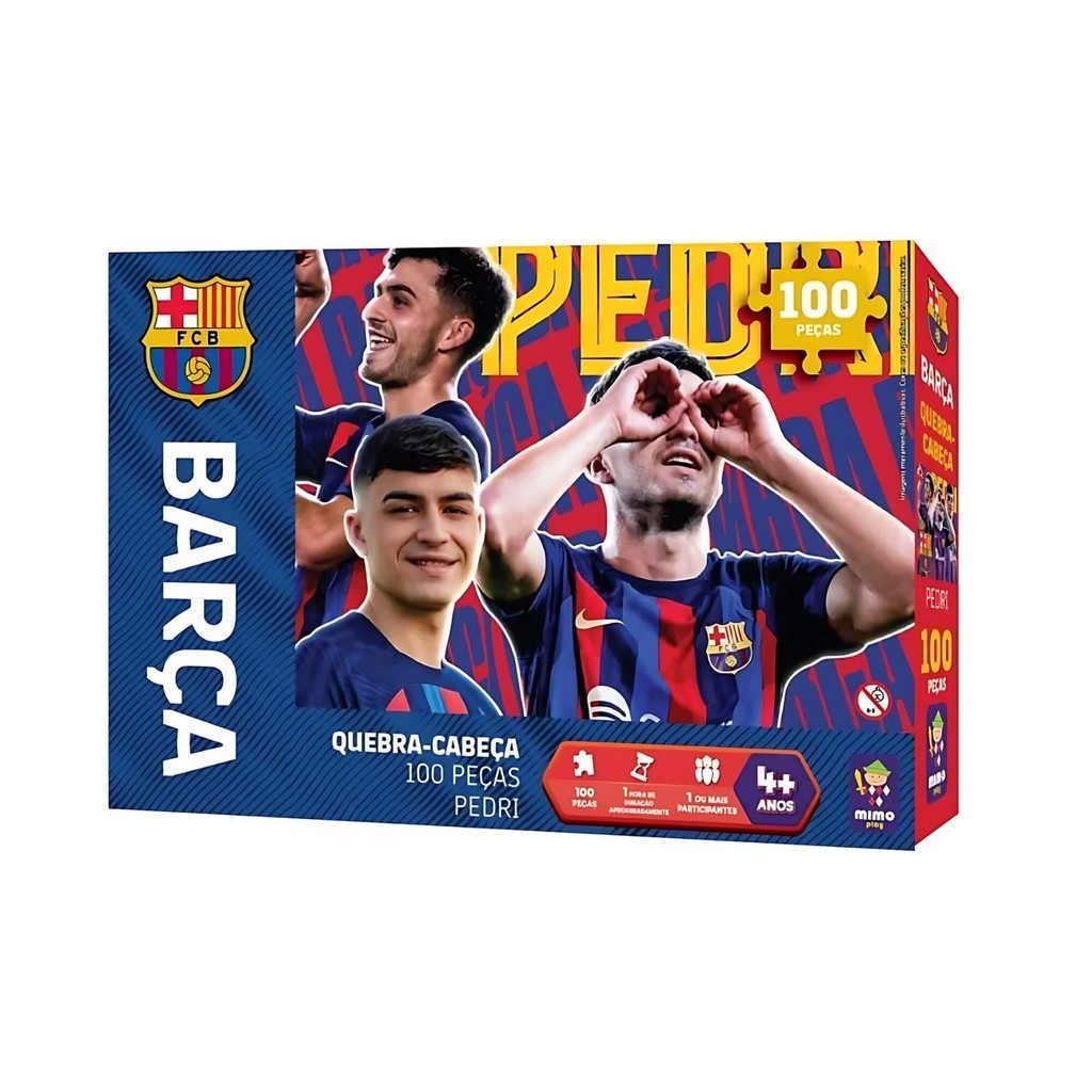 Quebra Cabeça Colecionável Pedri Barça 100 Peças Mimo Toys Brinquedo Jogo Barcelona Futebol em Oferta na Shopee