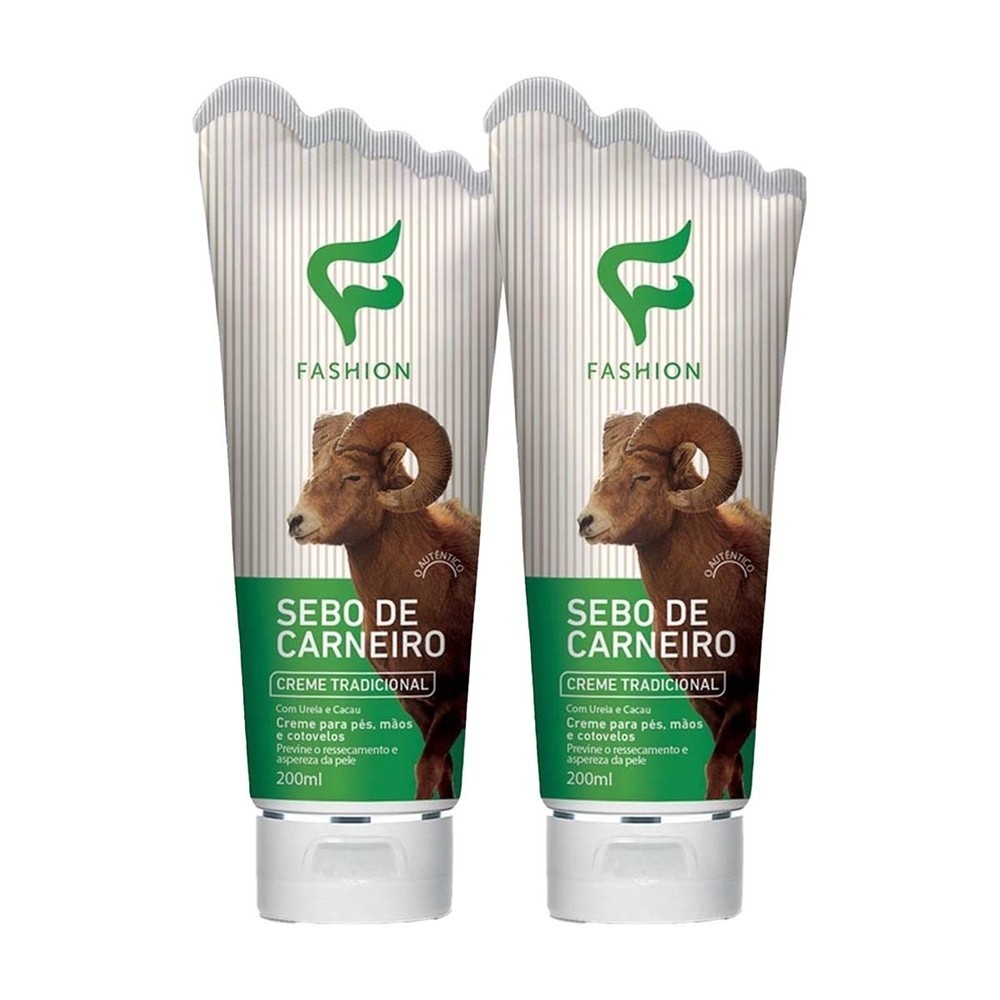 Kit 2 Und Creme Sebo De Carneiro Tradicional Para Mãos e Pés 200ml em Oferta na Shopee