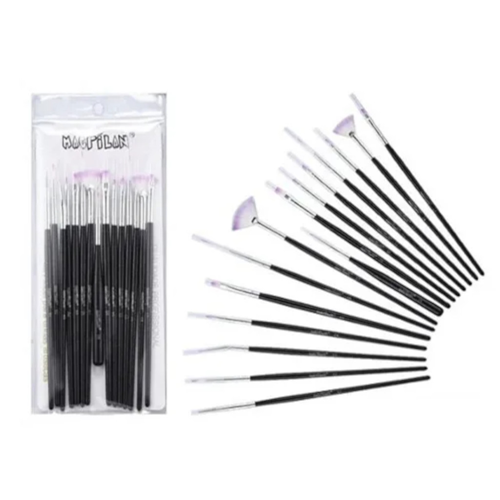 Kit B707 pincel para unhas artísticas – Linha B - Macrilan