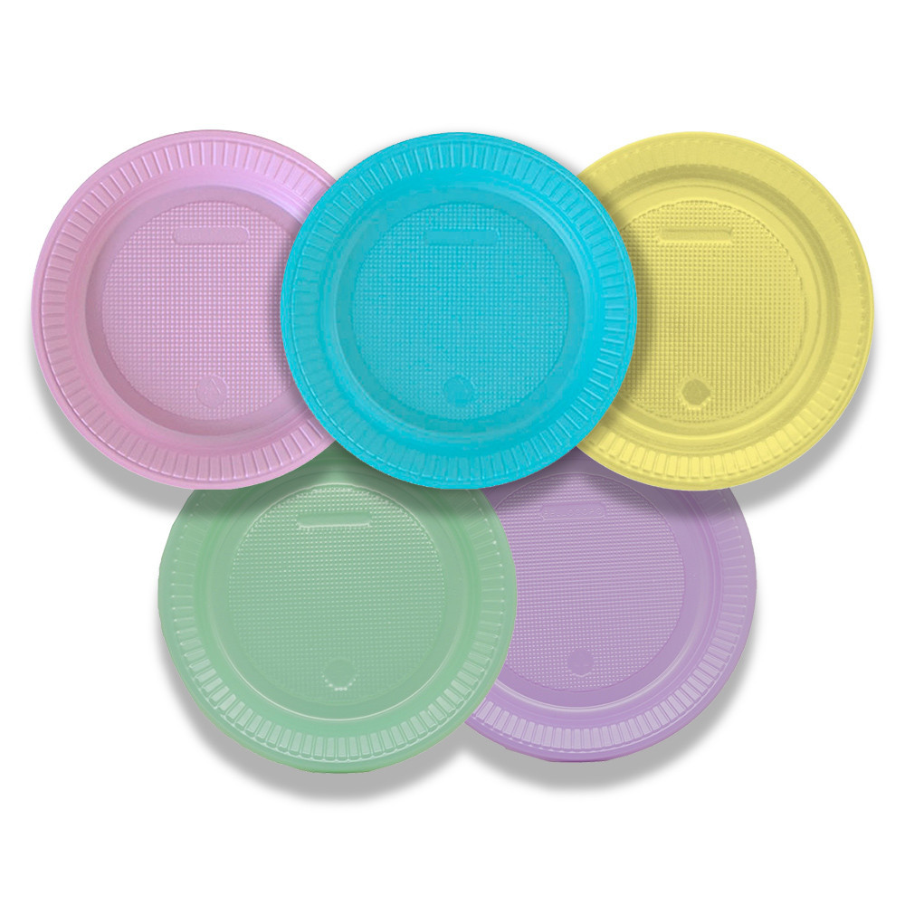 Prato Descartável Colorido Raso 15cm Festa Candy Colors em Oferta na Shopee