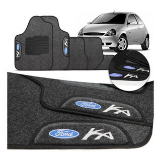 Jogo Tapete Ford Ka 2006 2007 Grafite Com Grafia em Oferta na Shopee