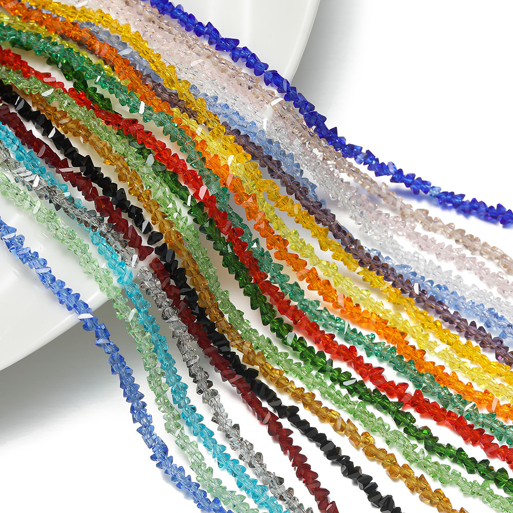St. kunkka 2mm Contas Triangulares de Vidro 50-100Pcs Contas de Cristal de Diamante de Vidro para fabricação de Pulseiras de Bricolagem em Oferta na Shopee