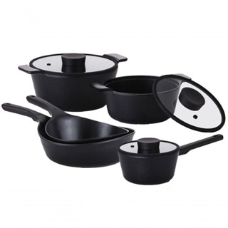 Conjunto De 5 Panelas Vulkan Em Cerâmica Para Indução Neoflam Preto em Oferta na Shopee