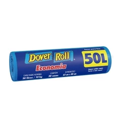 Saco P/ Lixo 50L Dover Roll Economia Azul 30Un