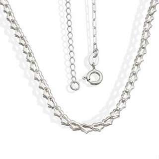 Choker Feminina de Prata 925 Corações Montado em Oferta na Shopee