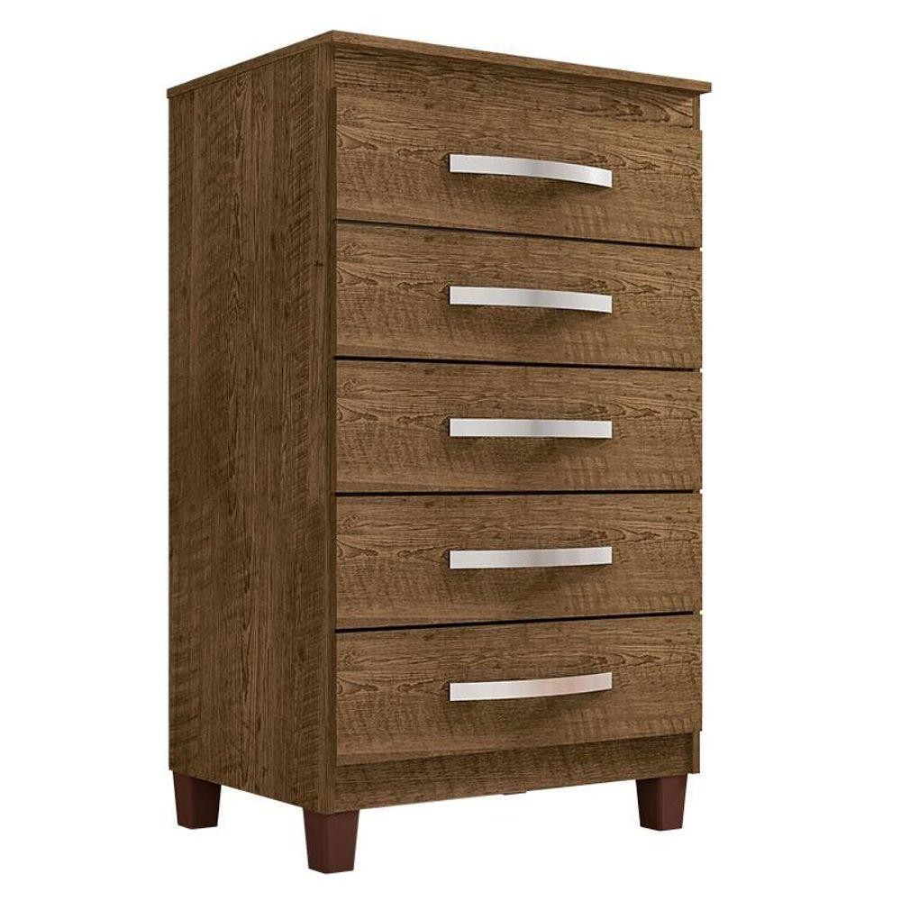 Cômoda Catar 5 Gavetas Malbec - Incorplac - Home & Living