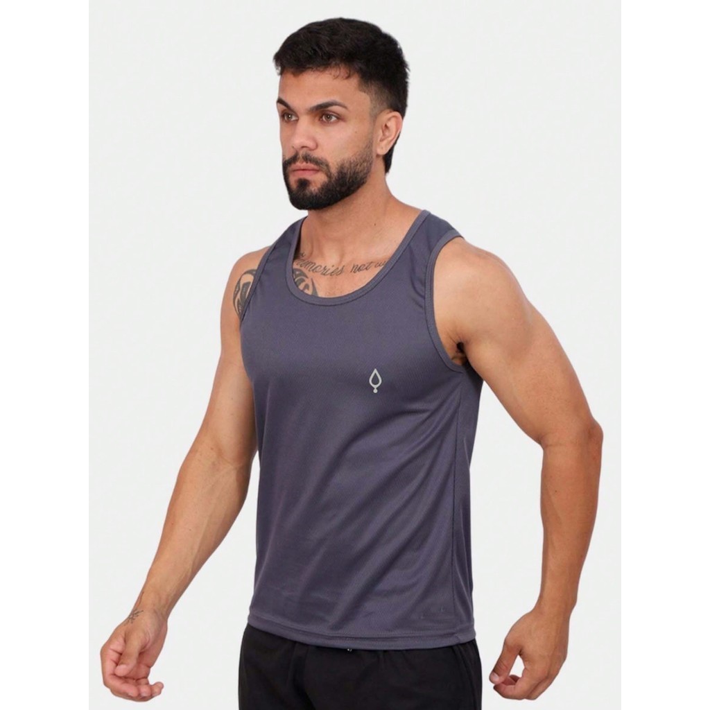 Regata Masculina Dry Fit Treino Academia Caminhada Verão Blusa Camisa Camiseta em Oferta na Shopee
