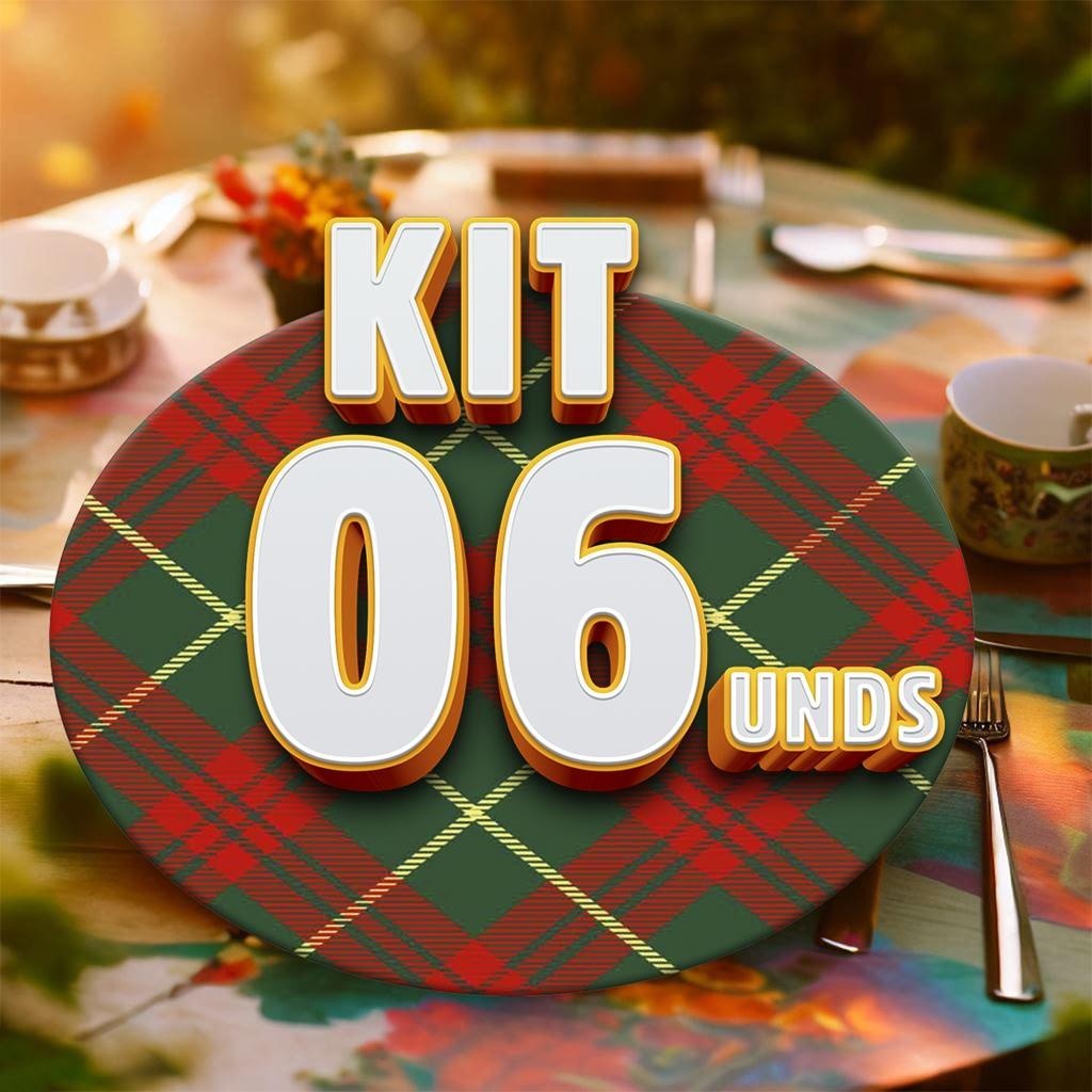 Kit C/ 6 Capas Para Sousplat 35cm Natal