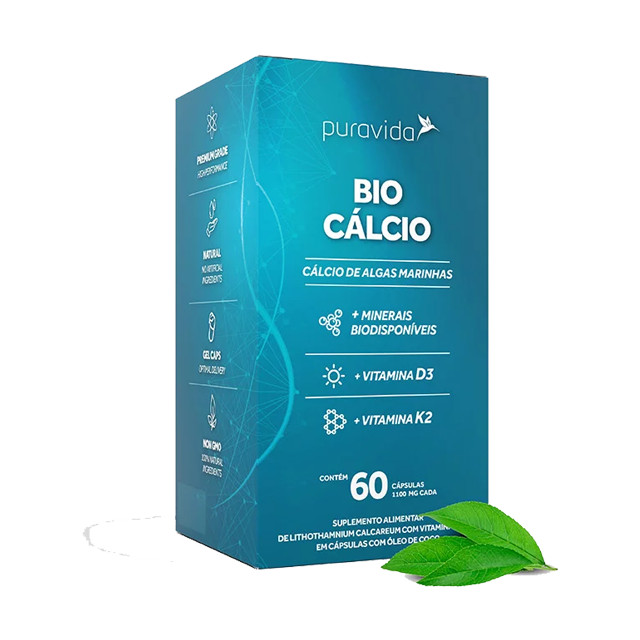 Calcio - Bio Calcio - 60 Capsulas - Puravida - Health