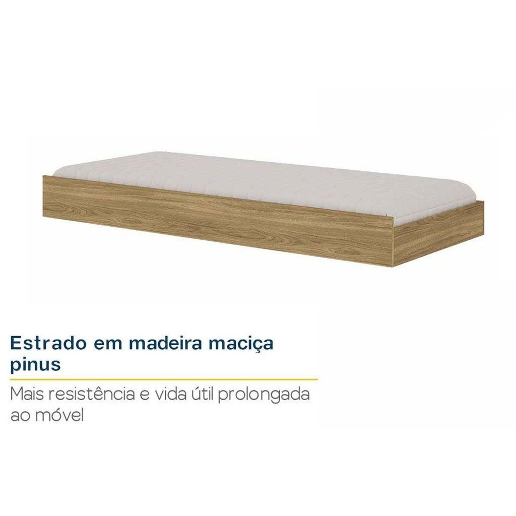 Cama Auxiliar Solteiro Havana Atacama-Jatobá - Santos Andirá — imagem 2 de 2