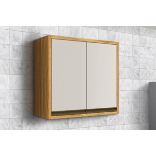 Armário Aéreo p/ Cozinha Tempranillo 2 Portas 80cm Amendoa/Off White - Ronipa em Oferta na Shopee