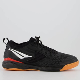 Chuteira Penalty Max 1000 Ecoknit Futsal Preta e Vermelha em Oferta na Shopee