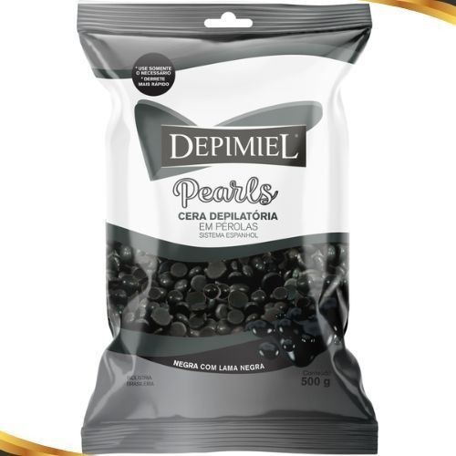 Cera Depilatória em Pérolas Negra LAMA NEGRA 500g - Depimiel