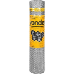 Tela Metálica Pinteiro Hex Malha 1'' BWG22 1,0m 50m Vonder