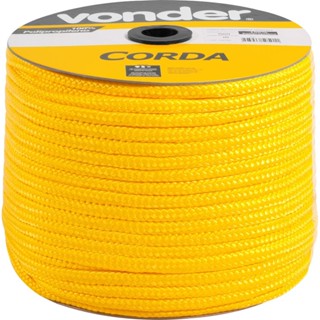 Corda Multifilamento Trançada 10 mm 190m Amarela Carretel Vonder em Oferta na Shopee