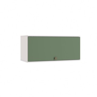 Armário Aéreo Celeste Kappesberg 100% MDF 1 Porta Basculante Branco/Verde 80cm em Oferta na Shopee