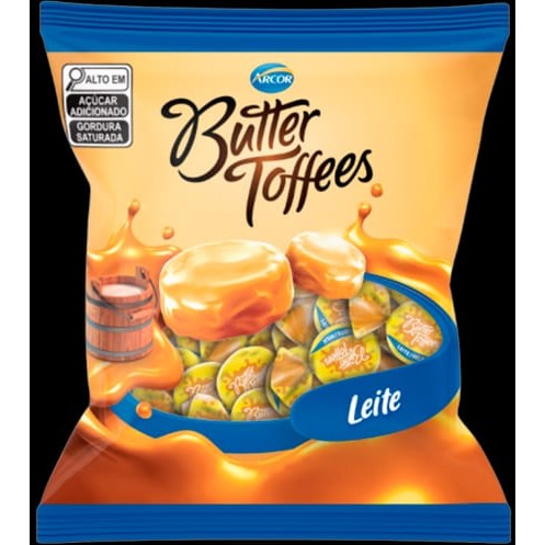 Bala Butter Leite 400g Bala mastigável recheada