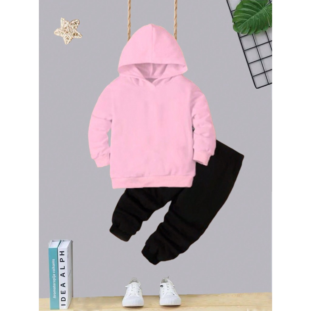 Conjunto Moletom Infantil Juvenil Blusa + Calça Menino Boy Inverno Flanelado Liso Capuz e Bolso