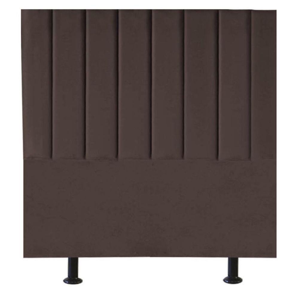 Cabeceira Estofada Cama Box Solteiro 90 Cm Paolla Corino marrom em Oferta na Shopee