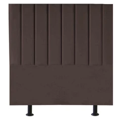 Cabeceira Estofada Cama Box Solteiro 90 Cm Paolla Corino marrom