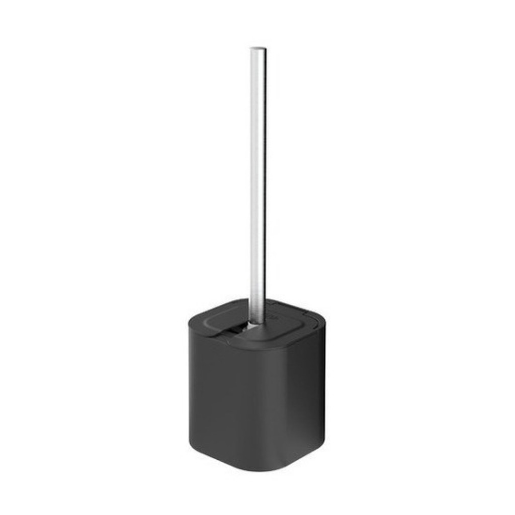 Escova P/ Banheiros Limpa Vasos Sanitários Dual Preta C/ Suporte
