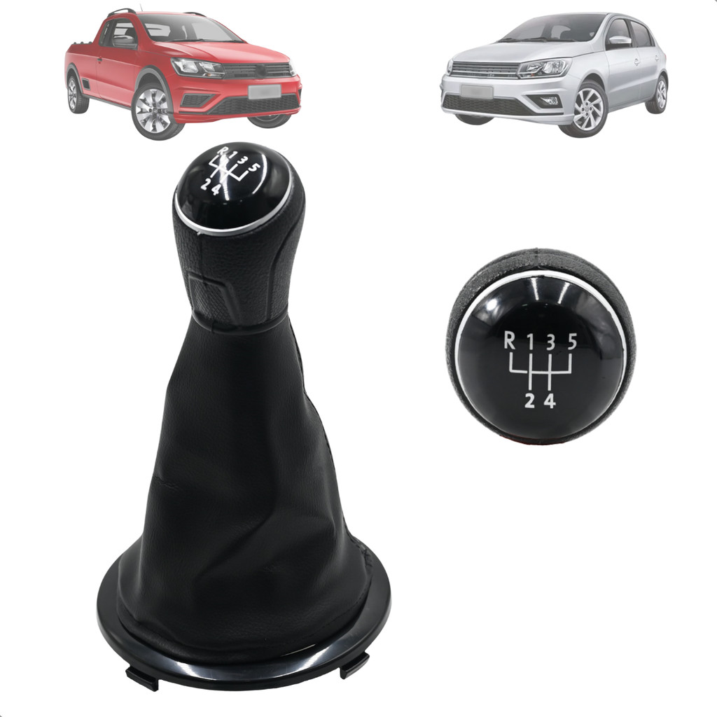 Manopla Coifa Câmbio Gol Voyage Savero G5 G6 2014 2015 2016 2017 2018 2019