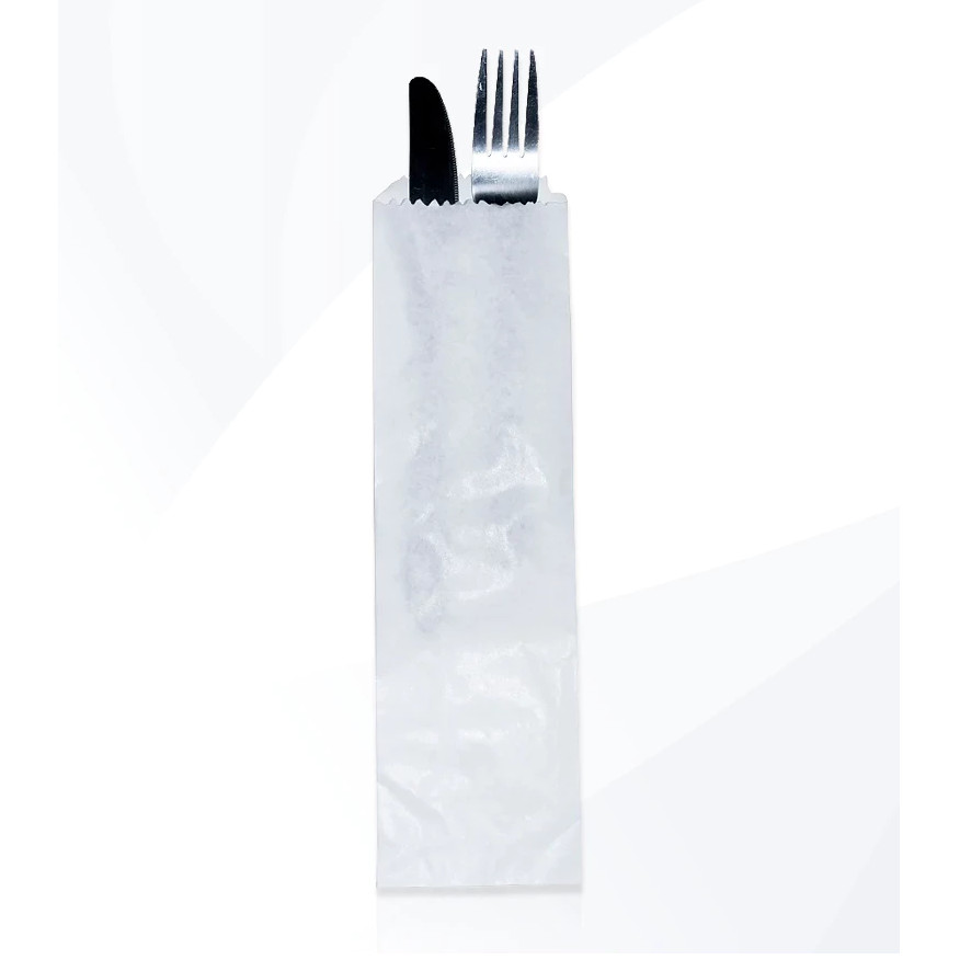Saquinhos Papel Saco Para Talheres Talher Branco Liso 7x27cm 500 Unidades em Oferta na Shopee