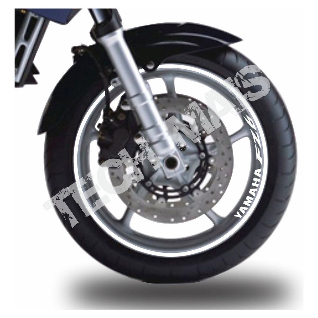 Kit Adesivo Refletivo De Roda 7mm Para Moto Yamaha Fazer 600 Fz6 Fz 6 Fazer600 de Frisos 7mm