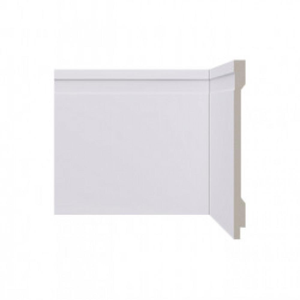Caixa com 12 Barras Rodape Santa Luzia de Poliestireno Branco Friso LEV152 150X2400MM