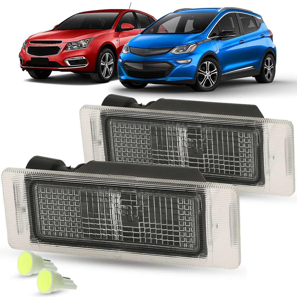 Par Lanterna Luz Placa + Soquete LED Chevrolet Bolt Sonic Trailblazer Cruze Hatch 2011 a 2016 Tracker 2013 a 2019 Spin