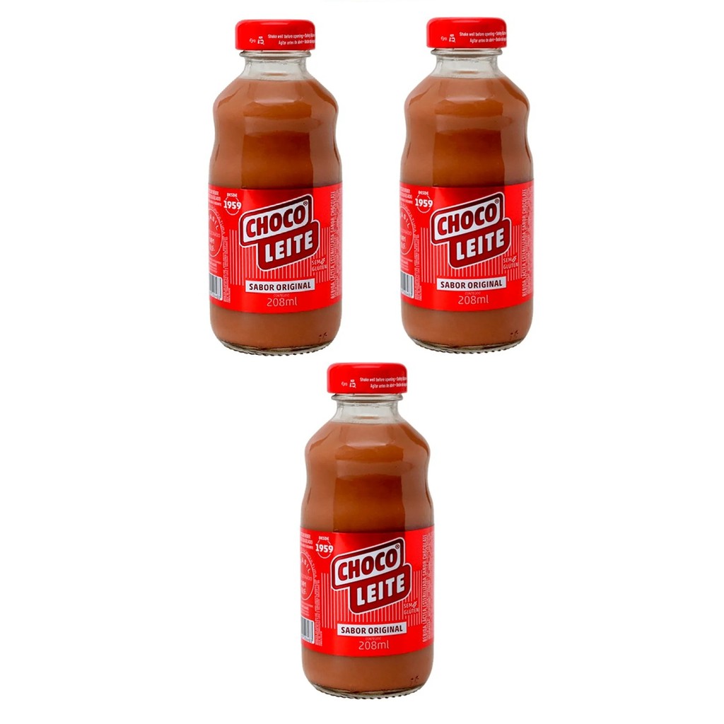 KIT 05 Bebida Láctea Esterilizada Sabor Chocolate ONE WAY Choco Leite 208 ml CADA