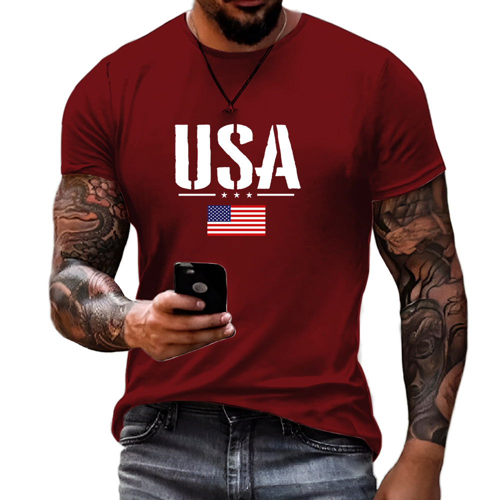 Camiseta Unissex 100% Algodão USA AMÉRICA Lançamento em Oferta na Shopee